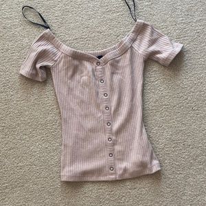 cropped off-the-shoulder top